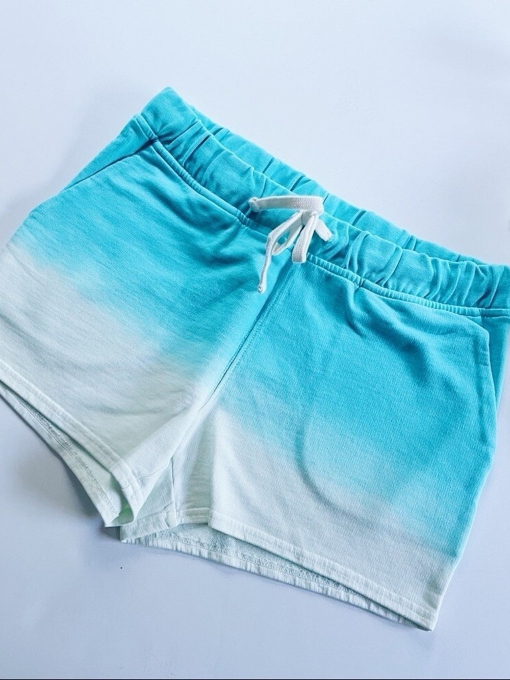 NEW J.Crew Factory Dip Dye Ombre Shorts Blue White XXS - Picture 6 of 8